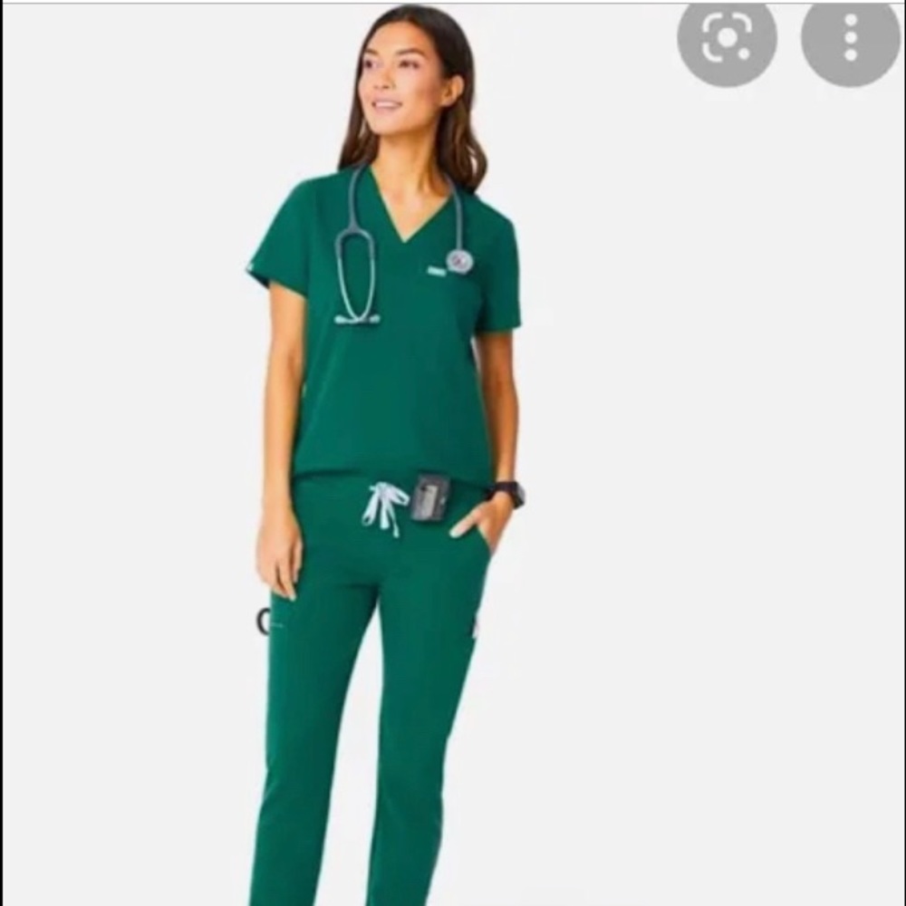 Hunter green scrubs FIGS